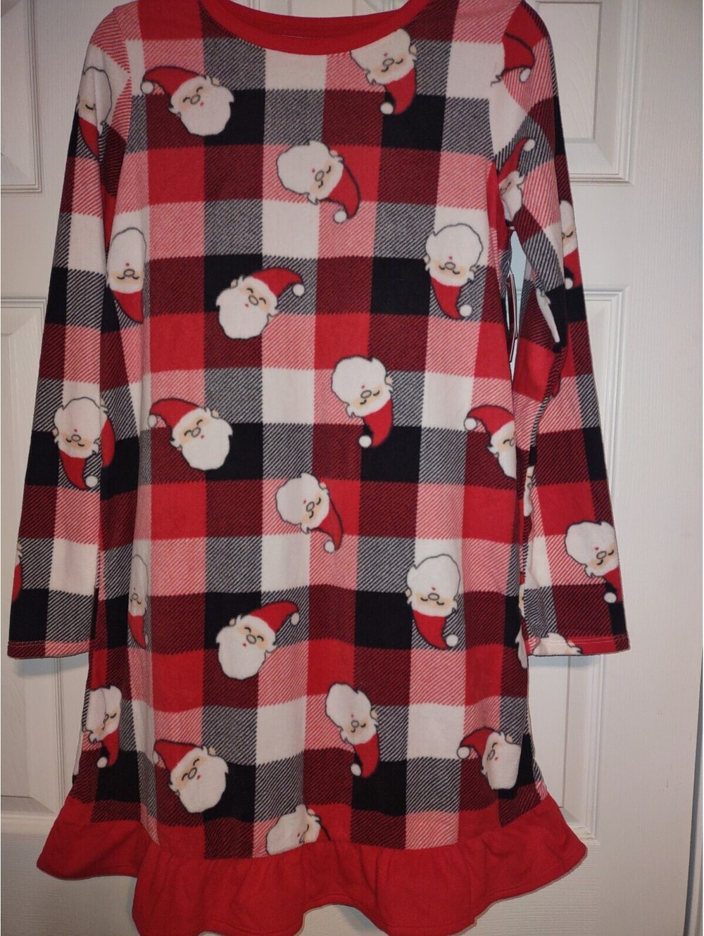Girls Santa Nightgown Fleece Size 14/16